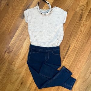 Gap Kids floral lace overlay t-shirt